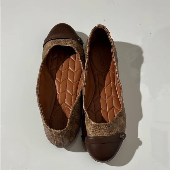 Coach Tan and Brown Flats - Picture 6 of 14